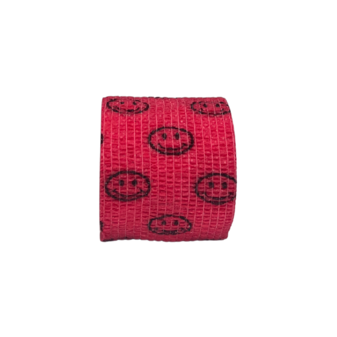 Bandaż elastyczny samoprzylepny czerwony w buźki