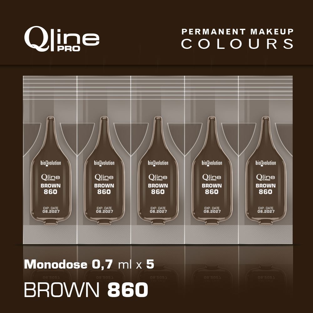 Pigment Bioevolution Brown 860 Qline Pro 5 x 0,7 ml