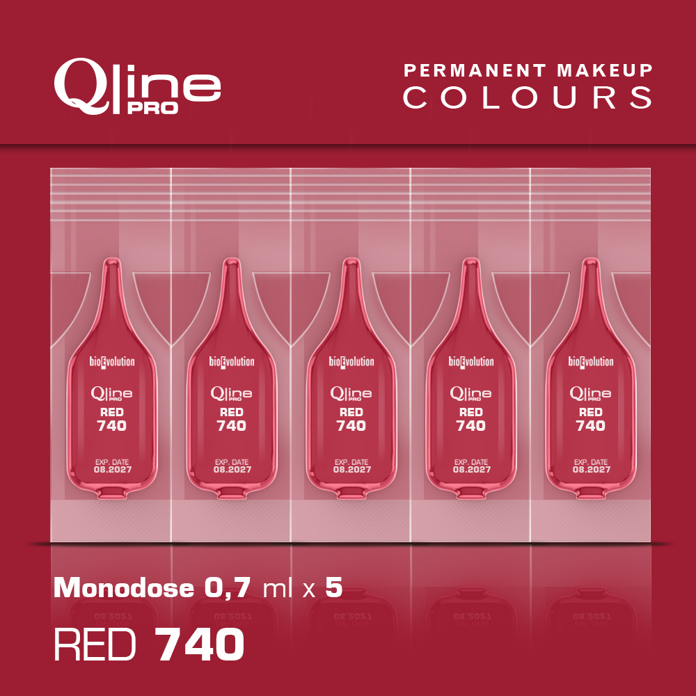Pigment Red 740 Qline Pro 5 x 0,7 ml