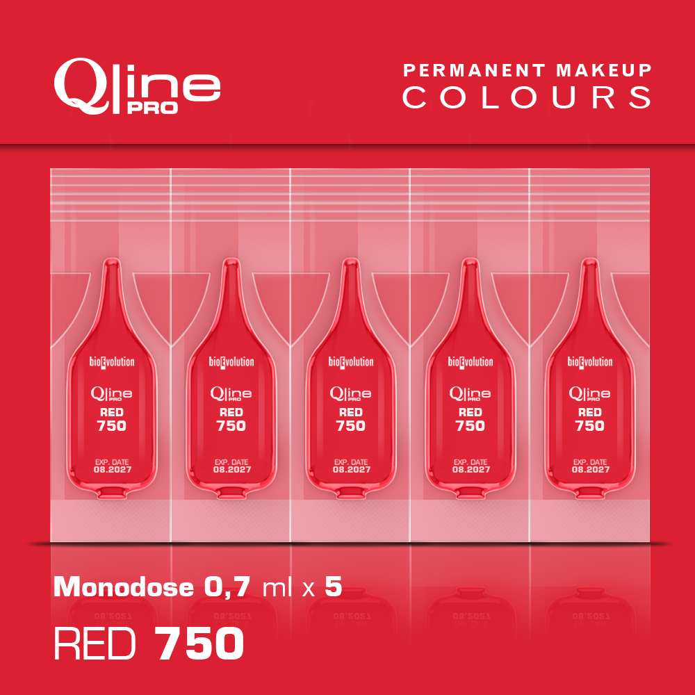 Pigment Red 750 Qline Pro 5 x 0,7 ml